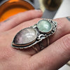 Size 8.5, Starshadow, Aquamarine and Super Seven Amethyst