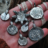 With Snake Bail - Ancient Geek Coin, necklace, Cista Mystica and Entwined Serpents