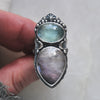 Size 8.5, Starshadow, Opal and Tourmaline Quartz