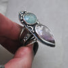 Size 8.5, Starshadow, Opal and Tourmaline Quartz