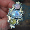 Size 9 + Imperial Moonrise, Heliodor, Pink Opal & Moonstone
