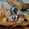 Size 6.5, Grave Flower with Moss Agate