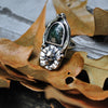 Size 6.5, Grave Flower with Moss Agate