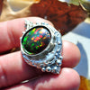 MADE TO SIZE! Lunar Dew Ring, Black Opal
