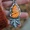 Pendant, Falling Leaves, Labradorite