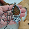 Pendant, Falling Leaves, Labradorite