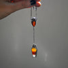 Spider's Parlor, Candy Corn Coffin Pendant, Sterling and Fine Silver