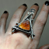 Made to YOUR SIZE, Witching Woods, Candy Corn ring, Sterling and Fine Silver