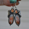 EARRINGS, Ocean Expedition, Seahorse Earrings, Sunstone and Dendritic Agate