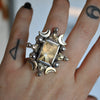 Size 6.5, Signum Solis, Star Rutile, Sterling and Fine Silver and Brass