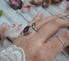 Size 6 - Ruby, Sterling and Fine Silver and Brass Ring