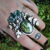 Size 10, Maiden of the Forest, Turquoise & Emerald ring