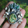 Size 10, Maiden of the Forest, Turquoise & Emerald ring