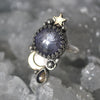 Size 8, Moon&Star Moon Drops, Star Sapphire