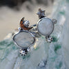 Size 6, Moon&Star sets, White Sapphire & Moonstone