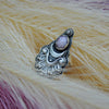 Size 5, Dreamscape, Divining Moon, Sterling and Fine Silver