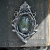 Pendant, Holy Sod, Superstions & Lore, Rutilated Quartz over Moss