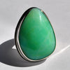 Size 9, Empress Rings, Green Opal, Solid Sterling and Fine Silver
