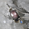 PENDANT, 20" chain, Moon Drops, Star Sapphire