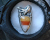 Size 7, Haunted Candy Corn, Candy Corn Ring, Sterling and Fine Silver