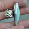 Size 6.5 - Conjuring Jewels, Chrysoprase, Sterling and Fine Silver and Brass