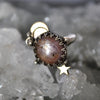 Size 9, Moon&Star Fortuna, Star Sapphire, Sterling and Fine Silver and Brass