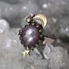 Size 10, Moon&Star Fortuna, Star Sapphire, Sterling and Fine Silver and Brass