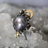 Size 8, Moon&Star Fortuna, Star Sapphire, Sterling and Fine Silver and Brass