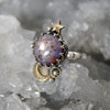 Size 5, Moon&Star Fortuna, Star Sapphire, Sterling and Fine Silver and Brass