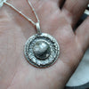 DISCOUNTED, Circle of Salt, Pendant, Superstions & Lore, White Sapphire