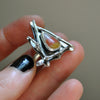 Size 6.5, October House, Candy Corn Ring, Sterling and Fine Silver