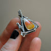 Size 8.75, October House, Candy Corn Ring, Sterling and Fine Silver