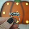 Size 9.5-9.75, Pumpkin Season! Ring Orange Garnet, Sterling Silver