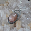 SALE! Dream Amulet, Moonstone, Sterling and Fine Silver