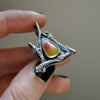 Size 5.75, October House, Candy Corn Ring, Sterling and Fine Silver