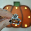 Size 9.5-9.75, Pumpkin Season! Ring Orange Garnet, Sterling Silver