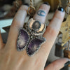 Size 7, Safe Passage, Amethyst, Sapphire, Sterling and Fine Silver