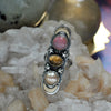 SIZE 6.75, Color-Of-The-Clouds, Dreamscape, Pearl/Tourmaline/Pink Opal