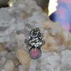 Size 7, Moon&Star ring, Peruvian Pink Opal