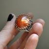 Size 10.5 - Sugar on the Moon - HALLOWEEN EDITION, Confetti Sunstone, Sterling and Fine Silver Ring