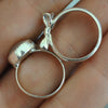 Size 3.75/4, Love set, Bow and Rose Quartz, Sterling and Fine Silver