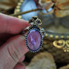 SIZE 8.25 - Amethyst, Sterling and Fine Silver and Brass Ring
