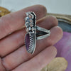 MADE TO SIZE RING OR PENDANT, Blooming Boneyard with Amethyst