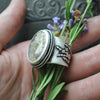 SIZE 10.5, Garden Veil, Natural Moss Agate Ring