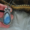 Pendant, Blue Seam Opal