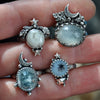 Size 6, Moon&Star, Agate and Topaz