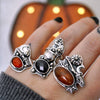Size 9.5-9.75, Pumpkin Season! Ring Orange Garnet, Sterling Silver