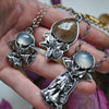 PENDANT, Bouquets Brought on Bat Wings, Moonstone