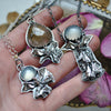 PENDANT, Bouquets Brought on Bat Wings, Moonstone